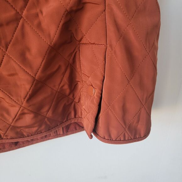 Talbots vest womens size 2x burnt orange rust with snap button front  poketed - Picture 7 of 9